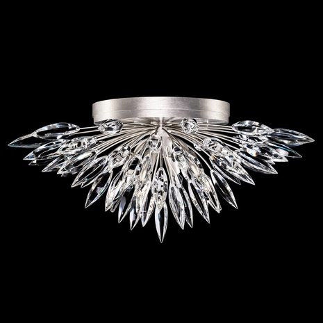 883640 Fine Art Lighting Lily Buds 26"W Round Flush Mount with Silver Finish