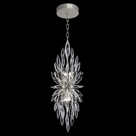 883740 Fine Art Lighting Lily Buds 13"W Round Pendant with Silver Finish