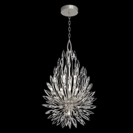 883840 Fine Art Lighting Lily Buds 24"W Round Pendant with Silver Finish