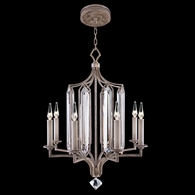 885040-1ST Fine Art Lamps 8 Light Westminster 25" Round Chandelier with Silver Finish