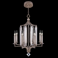 885040-1ST Fine Art Lamps 8 Light Westminster 25" Round Chandelier with Silver Finish