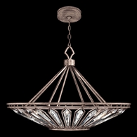 885440-1ST Fine Art Lighting Westminster 38"W Round Pendant with Silver Finish