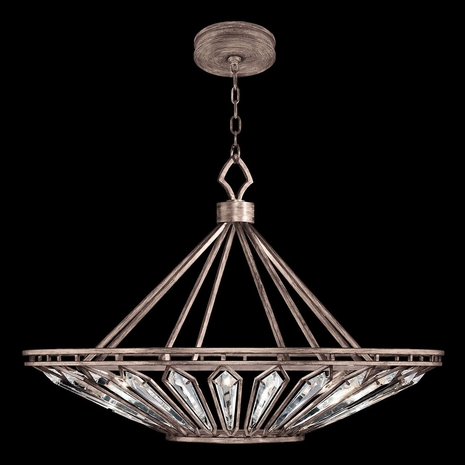 885440-1 Fine Art Lighting Westminster 38"W Round Pendant with Silver Finish