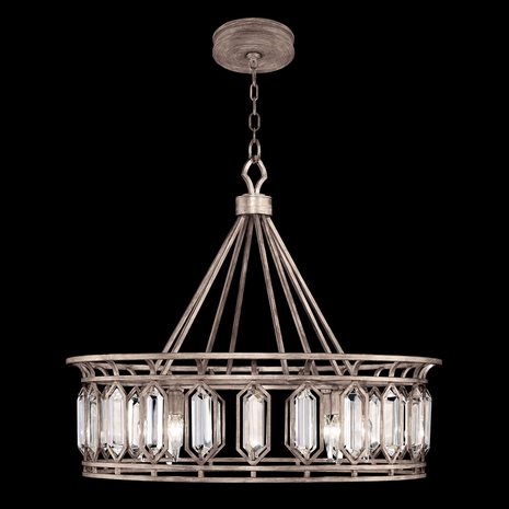 885540-1ST Fine Art Lighting Westminster 30.5"W Round Pendant with Silver Finish