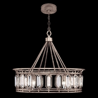 885540-1ST Fine Art Lamps 8 Light Westminster 30.5" Round Pendant with Silver Finish