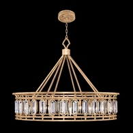 885640-2ST Fine Art Lamps 12 Light Westminster 42" Round Pendant with Gold Finish