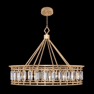 885640-2ST Fine Art Lamps 12 Light Westminster 42" Round Pendant with Gold Finish