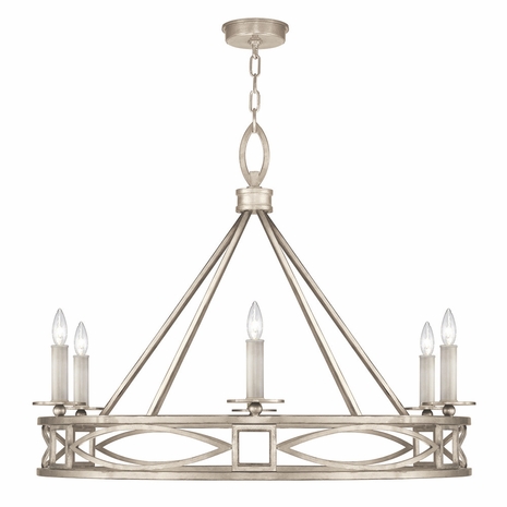 887640-2ST Fine Art Lighting Cienfuegos 37.5"W Round Chandelier with Gray w/No Shades Finish