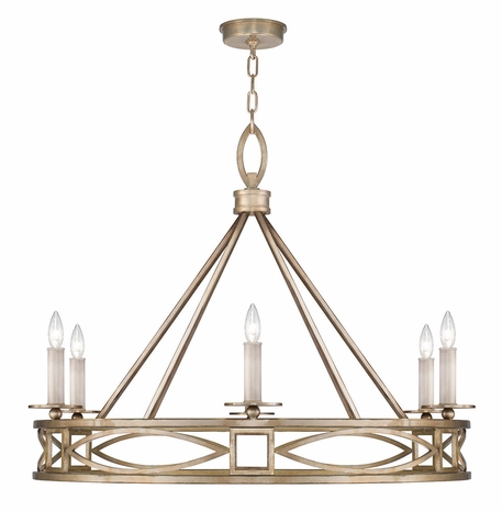 887640-3ST Fine Art Lighting Cienfuegos 37.5"W Round Chandelier with Gold w/No Shades Finish