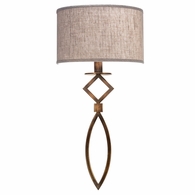 887950-11ST Fine Art Lighting Cienfuegos 25"H Sconce with Bronze w/Greige Fabric Shades Finish