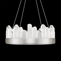 888040-1ST Fine Art Lighting Lior 21"W Round Pendant with Silver Finish