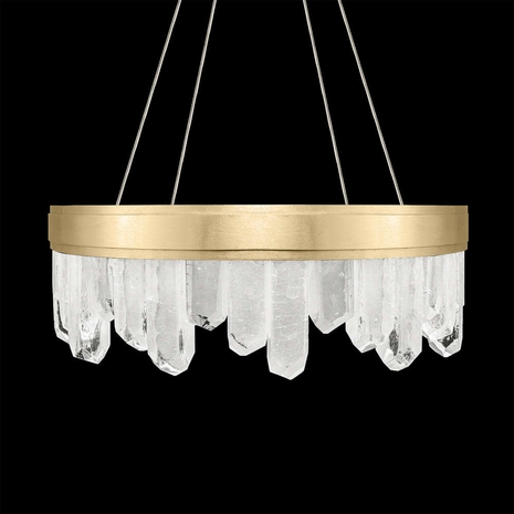 888040-2ST Fine Art Lamps Lior 21"W Round Pendant with Gold Finish