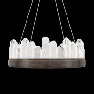 888040-3ST Fine Art Lighting Lior 21"W Round Pendant with Bronze Finish
