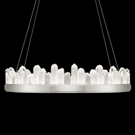 888440-1ST Fine Art Lighting Lior 41"W Round Pendant with Silver Finish