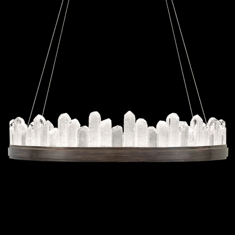 888440-3 Fine Art Lighting Lior 41"W Round Pendant with Bronze Finish