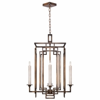 889040-1ST Fine Art Lighting Cienfuegos 22"W Square Chandelier with Bronze w/No Shades Finish