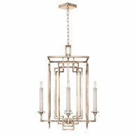 889040-3ST Fine Art Lighting Cienfuegos 22"W Square Chandelier with Gold w/No Shades Finish