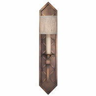 889550-11 Fine Art Lighting Cienfuegos 25"H Sconce with Bronze w/Greige Fabric Shades Finish