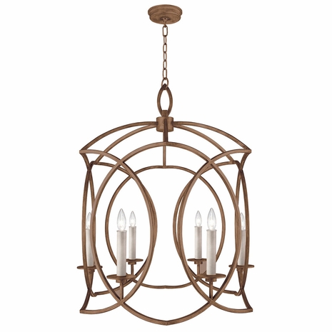 889840-1 Fine Art Lighting Cienfuegos 28.5"W Round Chandelier with Bronze w/No Shades Finish