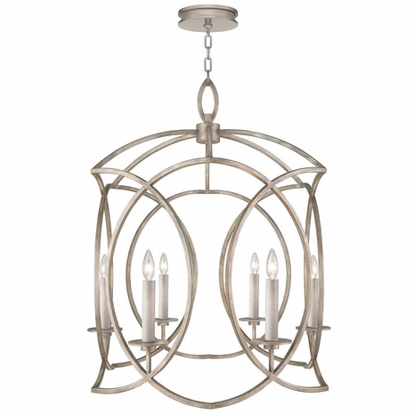 889840-2ST Fine Art Lamps Cienfuegos 28.5"W Round Chandelier with Gray Finish