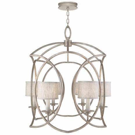 889840-21ST Fine Art Lamps Cienfuegos 30.5"W Round Chandelier with Gray Finish