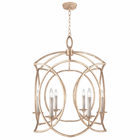 889840-3ST Fine Art Lighting Cienfuegos 28.5"W Round Chandelier with Gold w/No Shades Finish