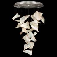 895840-171ST Fine Art Lighting Elevate 37.5"W Round Pendant with Silver/Blank Pages Finish