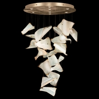 895840-271ST Fine Art Lighting Elevate 37.5"W Round Pendant with Gold/Blank Pages Finish