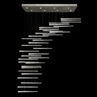 894840-131ST Fine Art Lighting Elevate 62"W Rectangular Pendant with Silver/Crystal Stardust Spires Finish