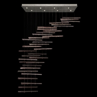 894840-151ST Fine Art Lighting Elevate 62"W Rectangular Pendant with Silver/Meteorite Spires Finish