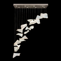 894840-171ST Fine Art Lighting Elevate 54"W Rectangular Pendant with Silver/Blank Pages Finish