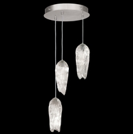 911840-1ST Fine Art Lighting Las Olas 17.5"W Round Pendant with Silver Finish