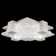 895440-21ST Fine Art Lighting Terra 16.75"W Square Flush Mount with Silver/Clear Glass Finish