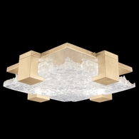 895440-31ST Fine Art Lighting Terra 16.75"W Square Flush Mount with Gold/Clear Glass Finish