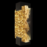 896550-12ST Fine Art Lighting Terra 11.75"H Sconce with Black/Gold Leaf Glass Finish