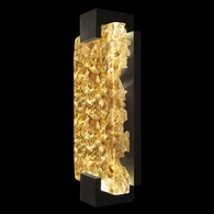 896650-12ST Fine Art Lighting Terra 15.75"H Sconce with Black/Gold Leaf Glass Finish