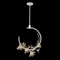 918040-1 Fine Art Lighting Azu 19"W Linear Pendant with Silver Leaf Finish