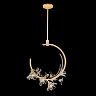 918040-2 Fine Art Lighting Azu 19"W Linear Pendant with Gold Leaf Finish