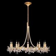 915240-2ST Fine Art Lighting Azu 34.5"W Round Chandelier with Gold Leaf Finish