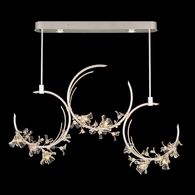 915340-1ST Fine Art Lighting Azu 55"W Linear Pendant with Silver Leaf Finish