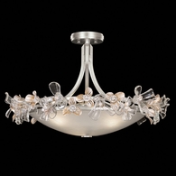 915540-1ST Fine Art Lighting Azu 25.25"W Flush Mount with Silver Leaf Finish