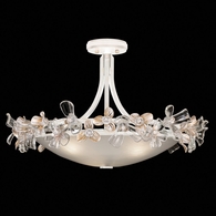 915540-3ST Fine Art Lighting Azu 25.25"W Flush Mount with White Gesso Finish