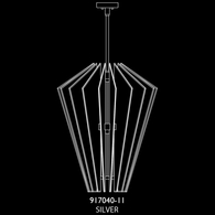 917040-11 Fine Art Lighting Newton 28"W Round Pendant with Silver/Up Glass Finish