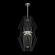 917340-1 Fine Art Lighting Newton 20.5"W Round Pendant with Silver Finish