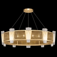 891040-22ST Fine Art Lamps 20 Light Crownstone 45" Round Pendant with Gold Finish