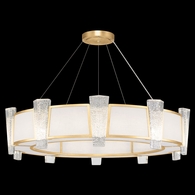 891040-21ST Fine Art Lamps 20 Light Crownstone 45" Round Pendant with Gold Finish