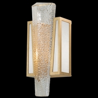 891150-21ST Fine Art Lighting Crownstone 15"H Sconce with Gold w/Textured Linen Inserts Finish