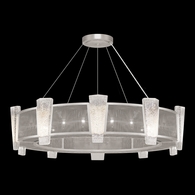 891040-12ST Fine Art Lamps 20 Light Crownstone 45" Round Pendant with Silver Finish