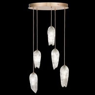 911540-2ST Fine Art Lamps 5 Light Las Olas 25" Round Pendant with Gold Finish