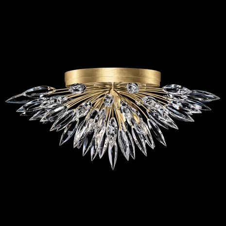 883640-1 Fine Art Lighting Lily Buds 26"W Round Flush Mount with Gold Finish